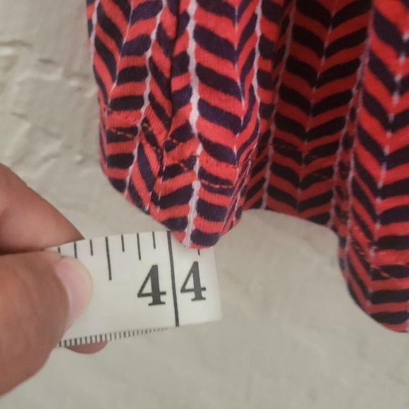 Boden Amelie Jersey Dress Red Chevron Size 8L - Picture 7 of 8